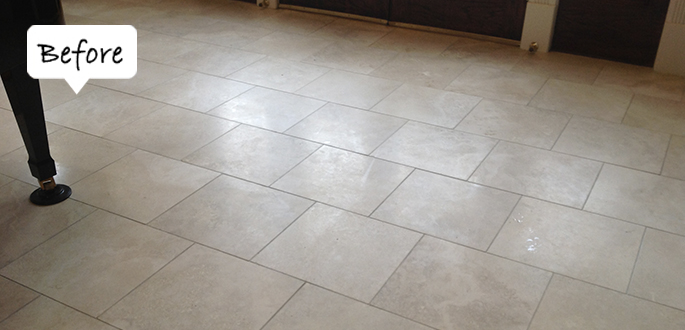 Sir Grout Phoenix Travertine Before Honing and Polishing