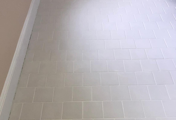 Residential Grout Recoloring and Sealing After