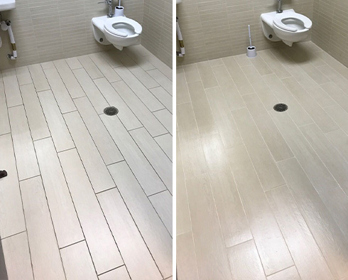 Bathroom Before and After Grout Sealing in Phoenix, AZ