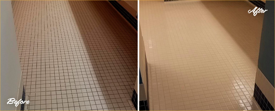 Restroom Before and After Our Tile and Grout Cleaners in Cave Creek, AZ