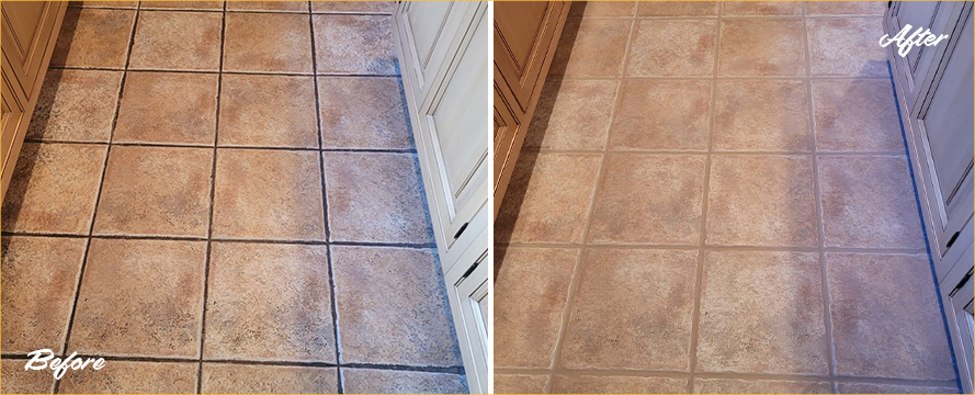 Floor Beautifully Restored by Our  Professional Tile and Grout Cleaners in Paradise Valley, AZ