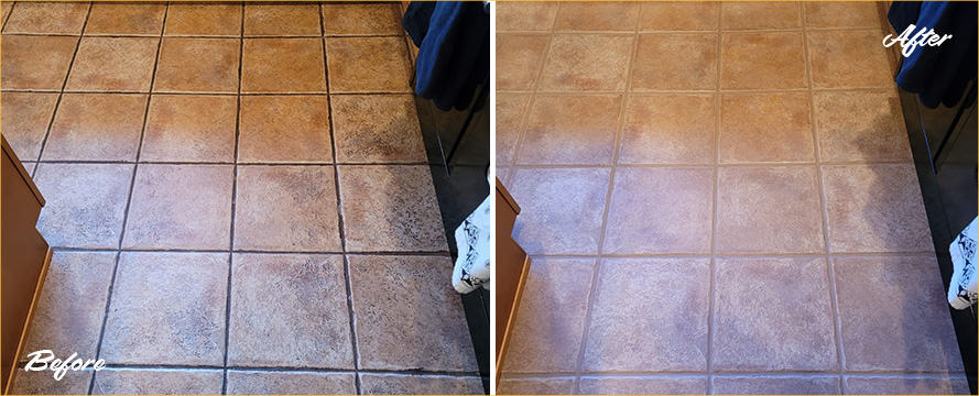 Floor Restored by Our  Professional Tile and Grout Cleaners in Paradise Valley, AZ