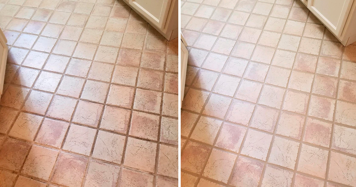 Our Tile and Grout Cleaners Revamped This Floor in Tempe AZ With a Top