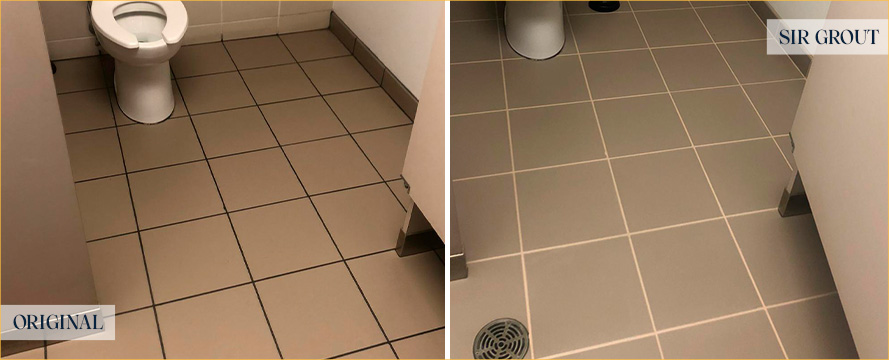 Restroom Floor Restored by Our Expert Tile and Grout Cleaners in Phoenix, AZ