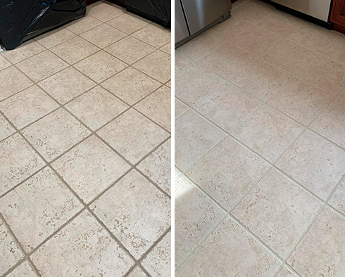 Floor Restored by Our Tile and Grout Cleaners in Tempe, AZ