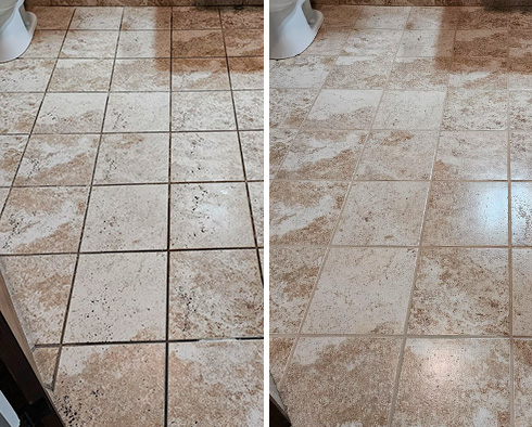 Floor Restored by Our Tile and Grout Cleaners in Phoenix, AZ