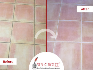 Before and After Picture of a Grout Cleaning Service in Chandler, Arizona