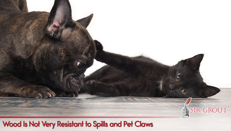 Wood Is Not Very Resistant to Spills and Pet Claws