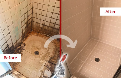 Before and After Picture of a Chandler SSealed to Fix and Prevent Water Damage