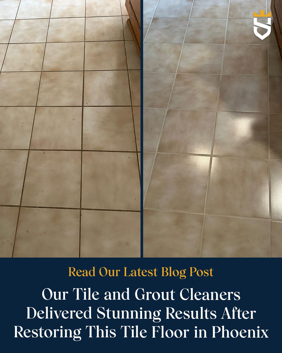 Our Tile and Grout Cleaners Delivered Stunning Results After Restoring This Tile Floor in Phoenix